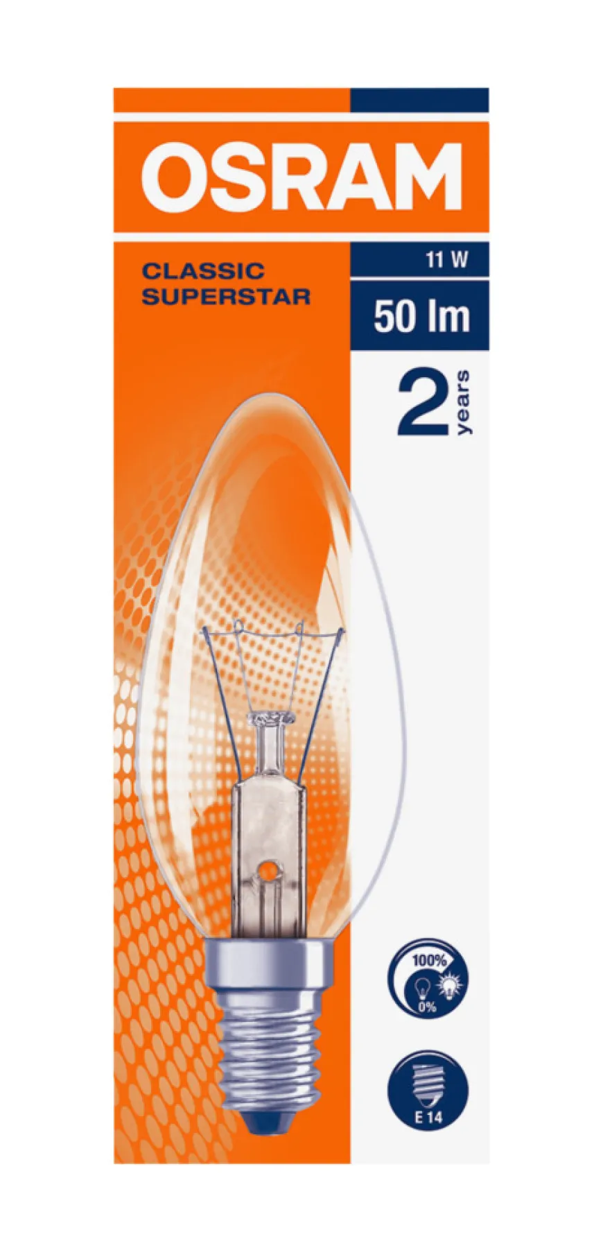 Osram LED Classic Superstar E14 klar pære 11 W