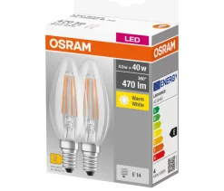 Osram LED sparepære E14 4 W 2-pk.