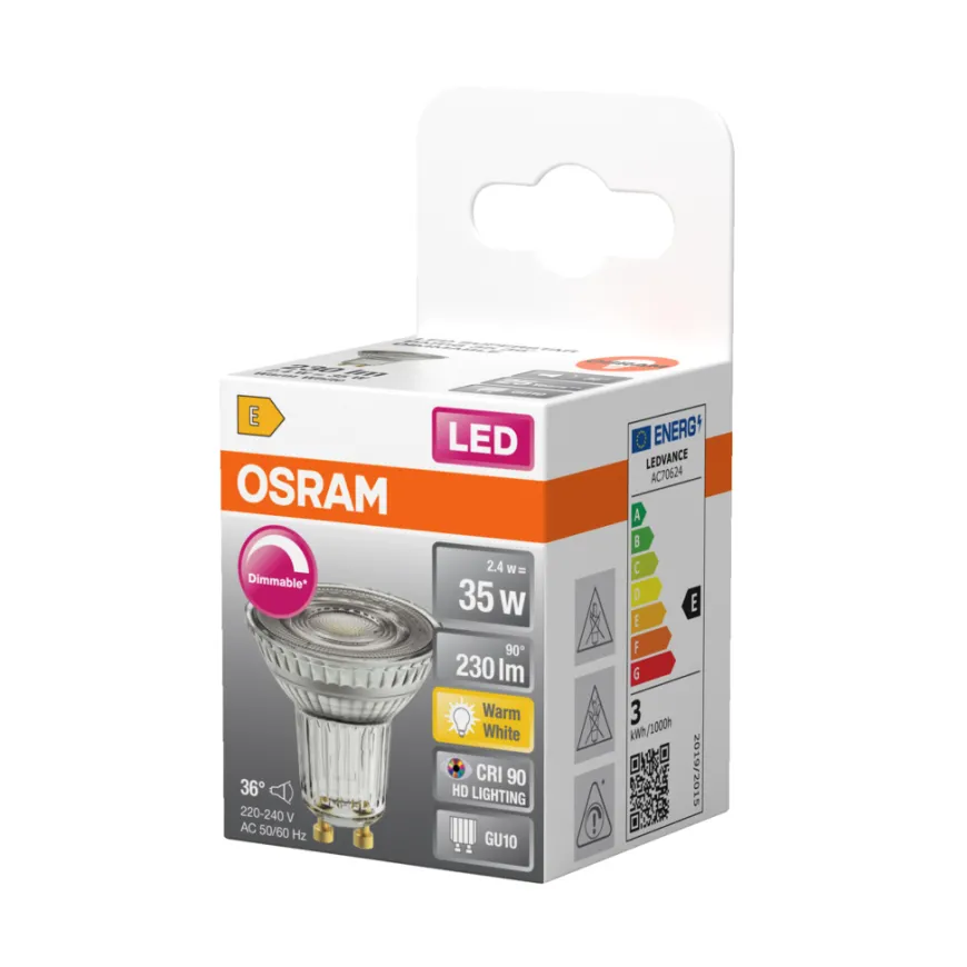 Osram LED Superstar dimbar GU10 2,4 W