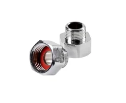 Overgangssett 1/2" x 3/8" krom