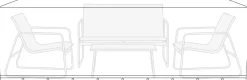 Overtrekk til hagemøbelsett L220 x B130 x H85 cm - Sunlife®