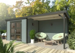 Palmako redskapsbod m/pergola Alma 560 x 184 cm