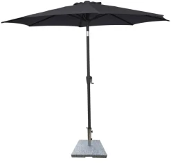 Parasoll Arizona svart m/sveiv & tilt svart Ø300 - Sunlife®