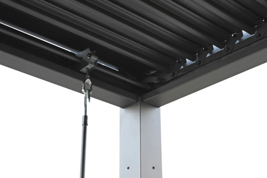 Pergola 3 x 3 x 2,3 meter mørkegrå