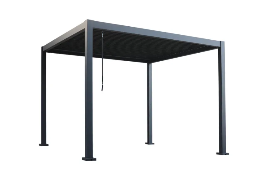 Pergola 3 x 3 x 2,3 meter mørkegrå