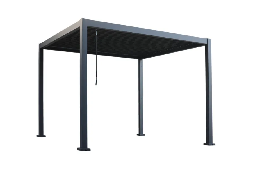 Pergola 3 x 3 x 2,3 meter mørkegrå