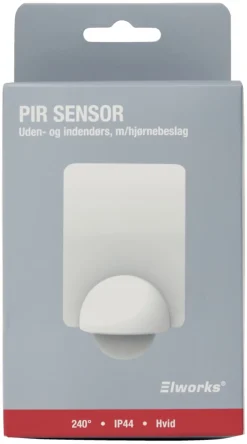 PIR-sensor 240° innendørs/utendørs hvit – Elworks