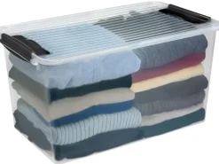 Plast1 oppbevaringsboks m/lokk klar - SystemBox 80