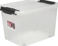 Plast1 oppbevaringsboks m/lokk klar - SystemBox 60