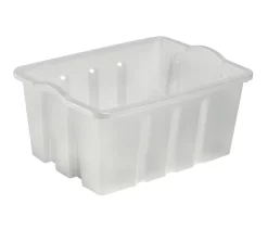 Plast1 stablekasse klar/grå - StackBox 13