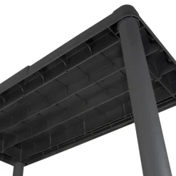 Reol m/4 hyller svart plast - Gardeco