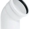 Rørbøyning hvit PP 32 x 30 gr