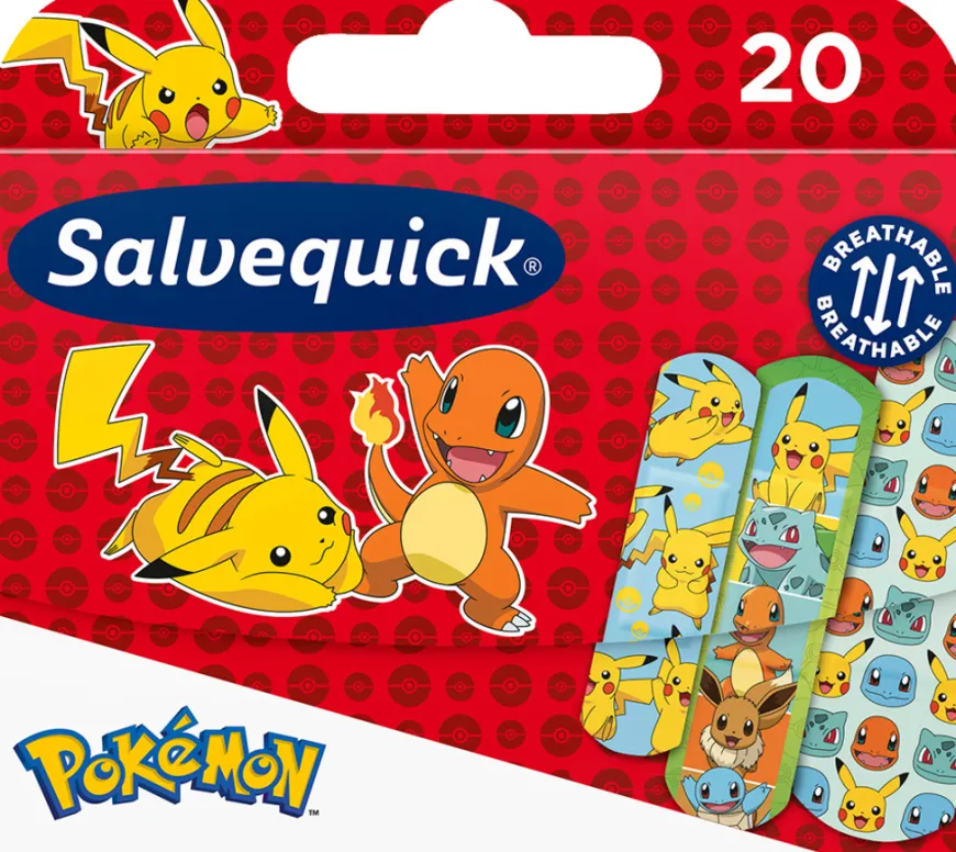 Salvequick barneplaster Pokémon 20 stk.
