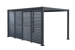 Sidepanel med justerbare lameller til pergola 4 meter - Outfit