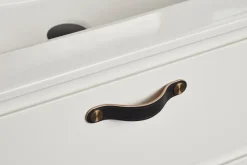 Skinnhåndtak 12,8 cm svart 2-pk.