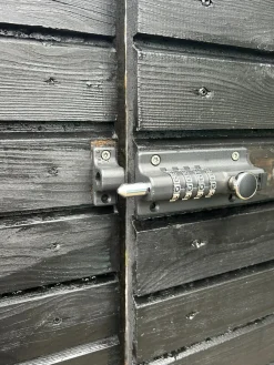 Skåtelås med kodelås svart 120 x 48 mm