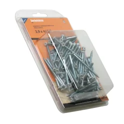 Sokkelskrue 3,9 x 41 mm - hvit
