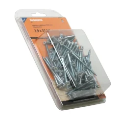Sokkelskrue 3,9 x 57 mm - hvit