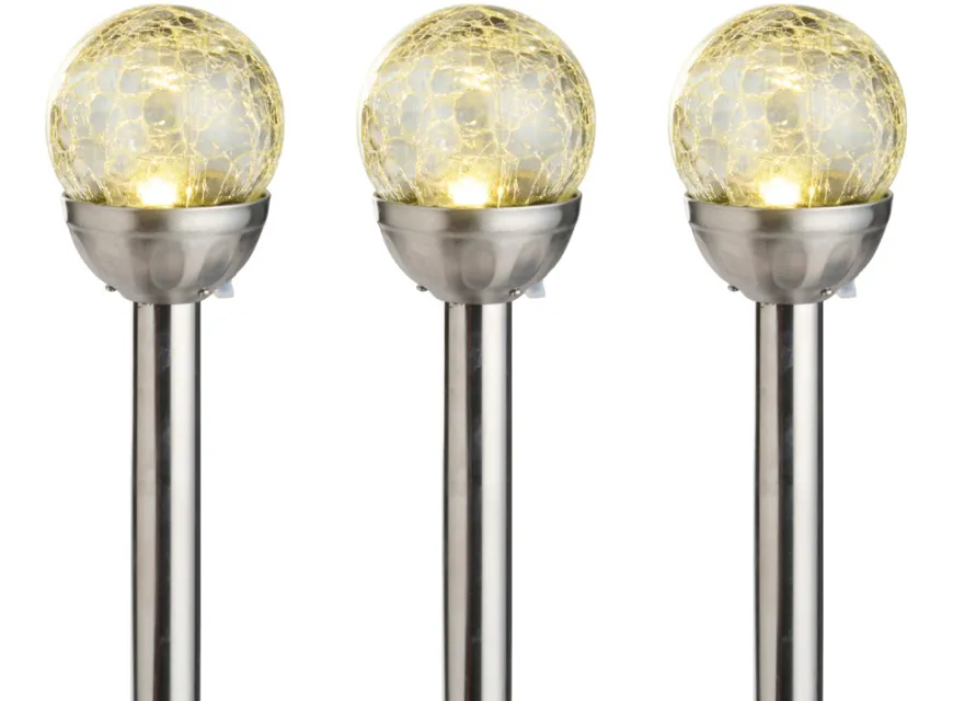 Solcellelamper Ø8 x H34 cm 3-pk. - Garden®