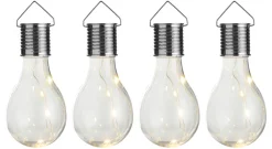 Solcellepærer plast Ø7,5 cm 4-pk. - Garden®