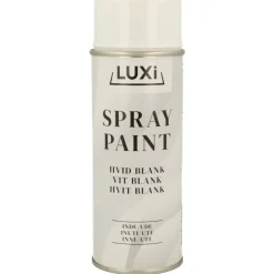 Spraymaling hvit blank 400 ml - Luxi