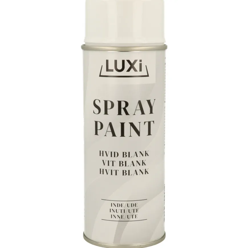 Spraymaling hvit blank 400 ml - Luxi