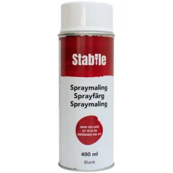 Spraymaling hvit blank 400 ml - Stabile