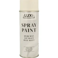 Spraymaling hvit matt 400 ml - Luxi