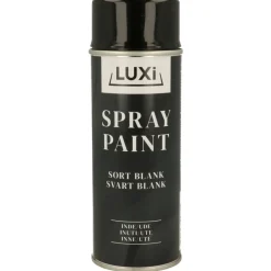 Spraymaling svart blank 400 ml - Luxi