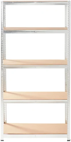 Stålreol galvanisert m/5 hyller - 90 x 180 x 45 cm