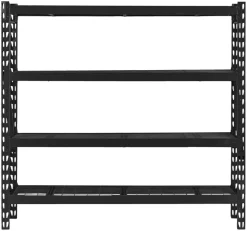 Stålreol 4 hyller svart 196 x 183 x 61 cm - Probuilder