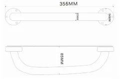 Støttehåndtak 30 cm krom