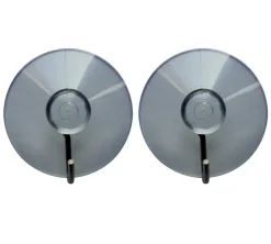 Sugekopp med krok transparent/krom 2 stk. - Target