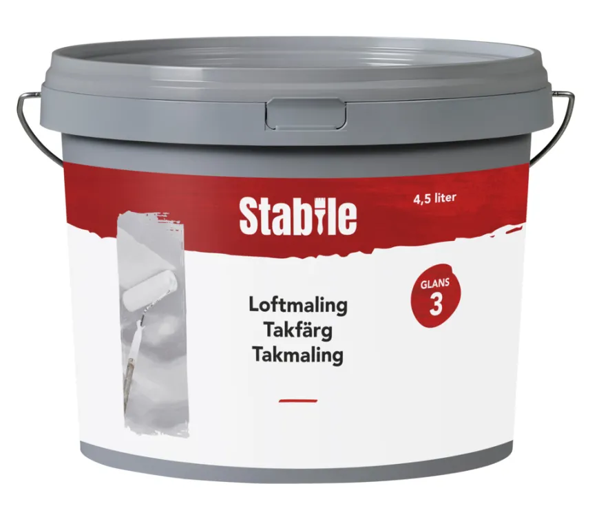 Takmaling glans 3 hvit 4,5 liter - Stabile