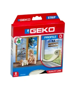 Tetningslist D-profil - 9 x 6 mm - 6 meter
