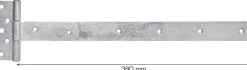 T-hengsel galvanisert 380 mm