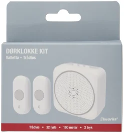 Trådløs dørklokke Valletta m/2 ringeknapper