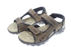 Trekkingsandaler herre brunt skinn str. 44
