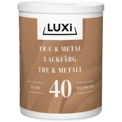 Tre- & metallmaling vannbasert lysegrå 0,75 liter - Luxi
