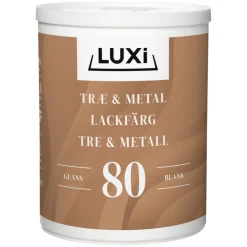 Tre- & metallmaling vannbasert RAL 9010 0,75 l - Luxi