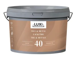 Tre- og metallmaling svart 2,5 liter - Luxi