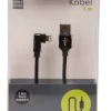 USB-A til lightning-kabel med 90-graders plugg – 1 meter