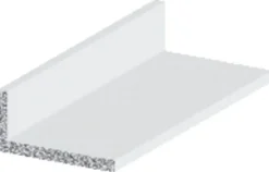Vinkellist hvit - 15 x 30 mm x 1 meter