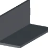 Vinkellist svart pvc - 25 x 25 mm x 1 meter