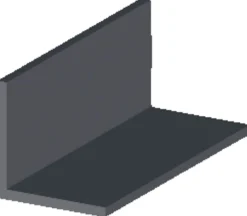 Vinkellist svart pvc - 25 x 25 mm x 1 meter