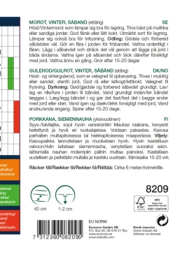 Vintergulrot, såbånd "Flakker"