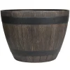 Whiskytønne i trelook Ø37,5 x H26,5 cm